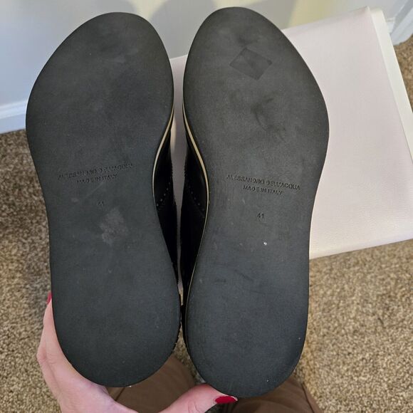 Alessandro Dell'acqua Oxford Dressy Shoes Men’s Slip on Perforated Leather Sz 8 - Picture 14 of 16